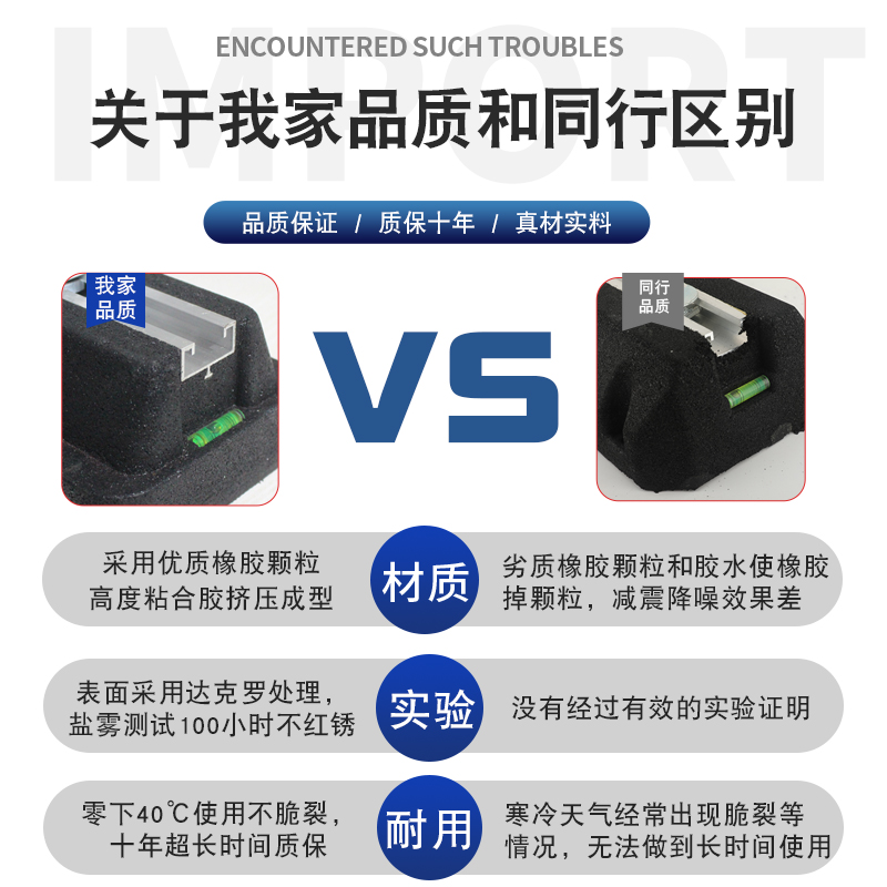 包邮空调外机减震垫中央空调防震垫落地支架降噪橡胶垫法国大脚