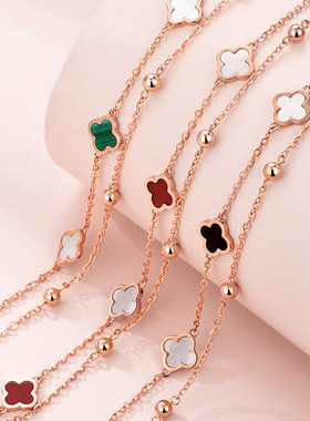 四叶草手链纯银女轻奢高级感