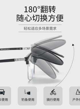 墨镜近视钓鱼日夜两用偏光镜片