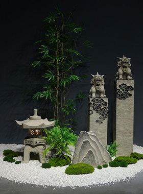 观赏中国风室内造景装饰摆件