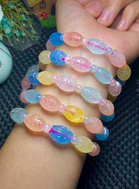 摩根石桶珠加隔珠回纹