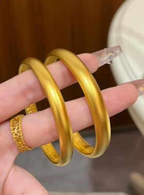 厚包金不掉色泥鳅背手镯轻奢女款