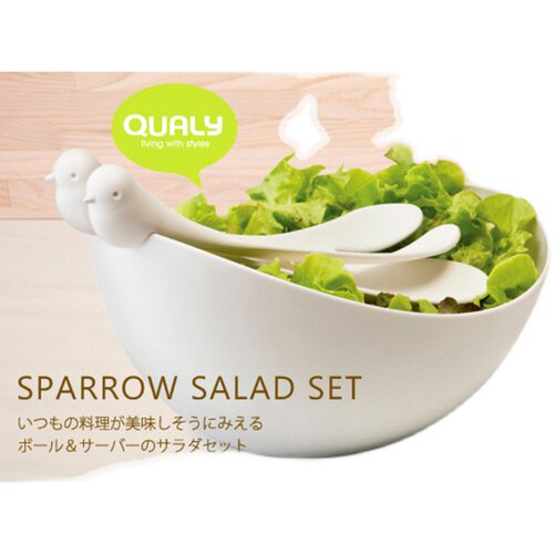 Qualy泰国Sparrow SalaBowl 纯进口沙拉搅拌碗轻快美观易搅拌包邮 - 图3