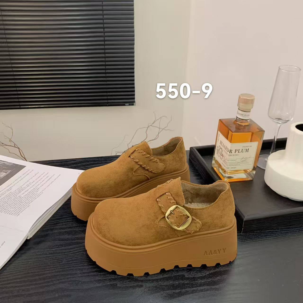 8cm厚底增高勃肯鞋女松糕乐福鞋一脚蹬小个子博肯单鞋女550-9,淘宝优惠券,粉丝福利购,淘宝优惠卷