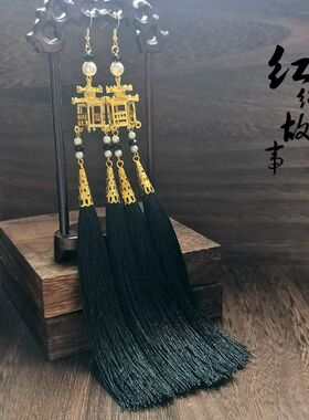 复古风925银耳钩女流苏耳环耳夹
