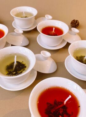 茶杯盖碗果冻蜡香薰蜡烛陶瓷茶叶白茶礼物创意摆件小众国风伴手礼