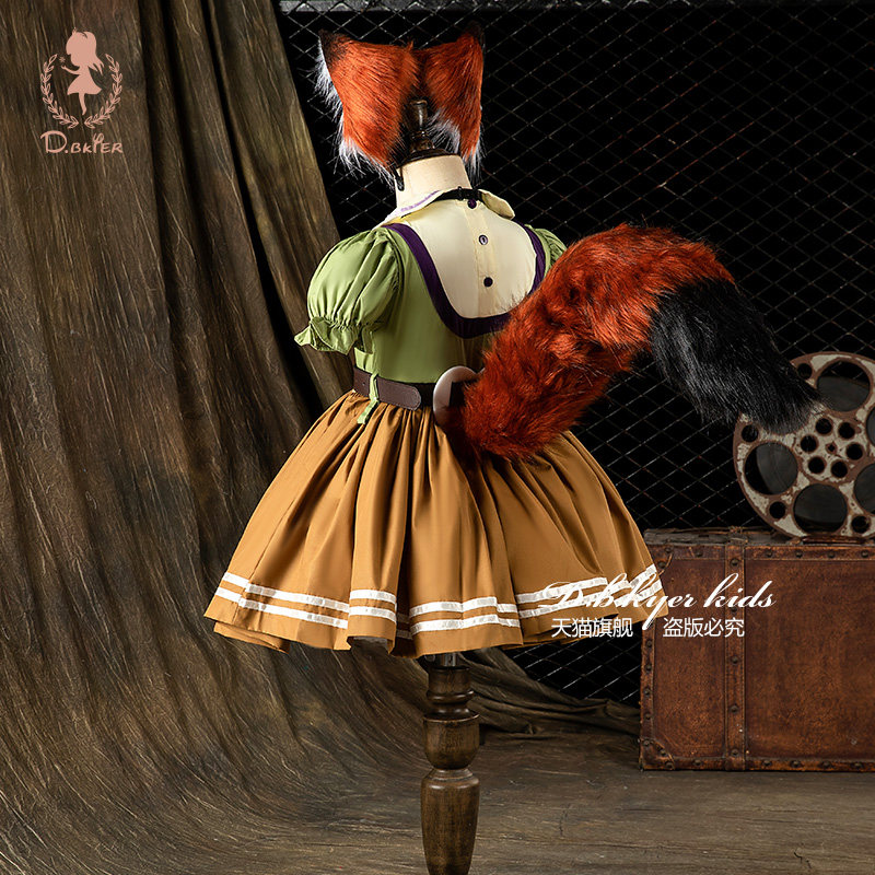 D.Bkyer女童公主裙尼克狐狸衣服儿童女孩洛丽塔生日cos服装裙子,淘宝优惠券,粉丝福利购,淘宝优惠卷