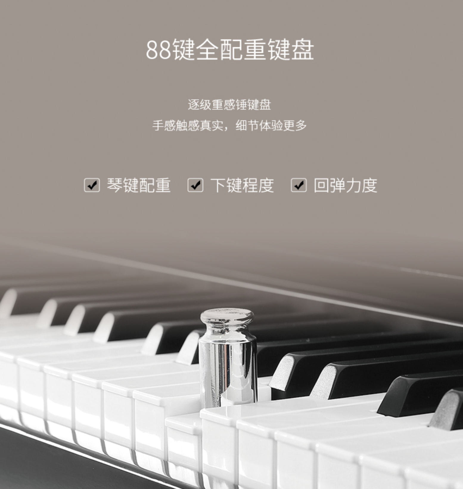 【野雅绫】SAMICK NSP-50 88键全配重数码钢琴 可连接IPAD音质好 - 图1