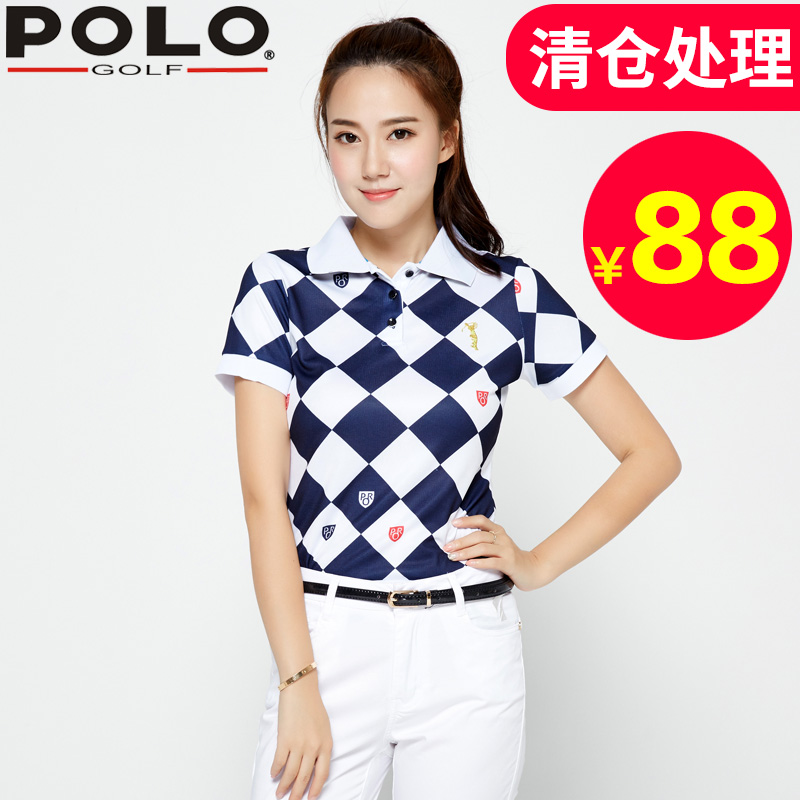 polo包郵高爾夫球服裝 夏季女士短袖 羽毛球T恤上衣 高爾夫衣服女