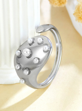 日韩多层不规则细圈开口食指戒指女个性ins简约冷淡风手饰品