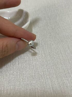 原创设计中性s925海水珍珠戒指