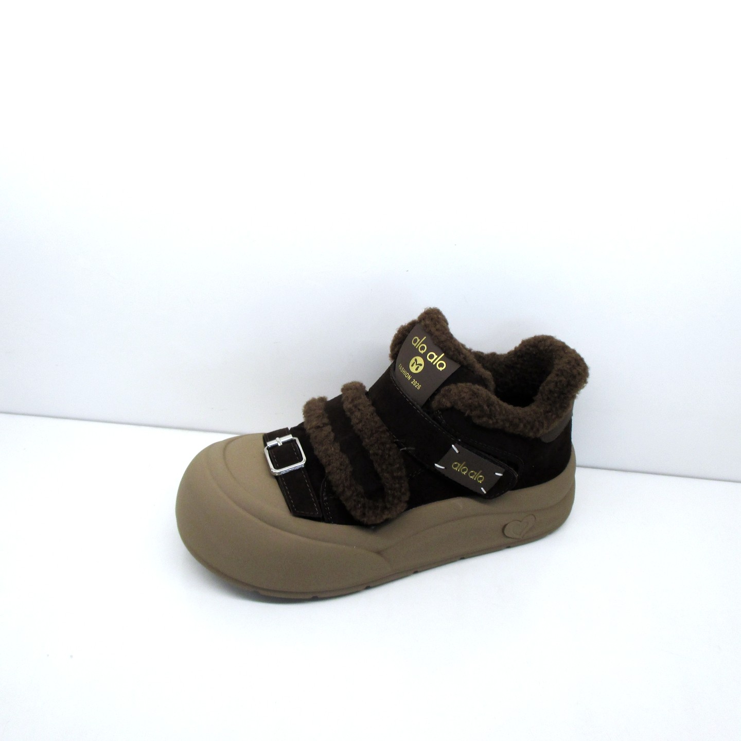 欧米高魔术贴高帮女鞋加绒2025冬款厚底保暖百搭休闲面包毛毛棉鞋,淘宝优惠券,粉丝福利购,淘宝优惠卷