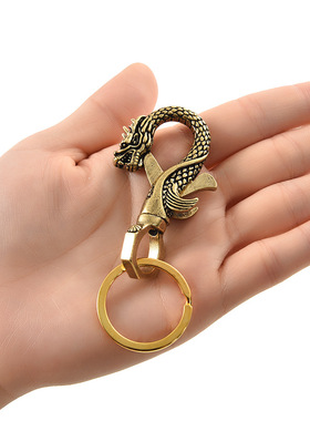 黄铜合金葫芦关公白菜文昌塔挂件锁匙扣男女士车钥匙扣圈环包挂饰