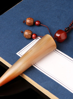 牛角尖钥匙链男腰皮带中国风吊坠