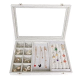 Вместительное и большое ювелирное украшение, коробка из воскового агата, изумрудное ожерелье, кольцо, серьги, браслет, стенд