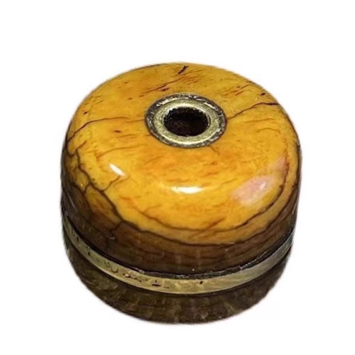 藏传牦牛骨嵌铜工艺药师珠桶珠藏式佛珠手串DIY手工珠配珠散珠