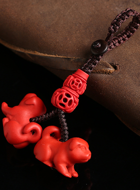 牛年挂件朱砂牛年生肖