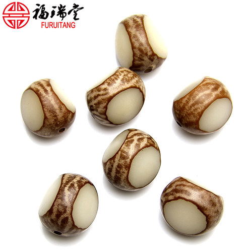 白原籽带皮菩提根三面切散珠配珠隔珠diy十八手串佛珠念珠配饰品 - 图3