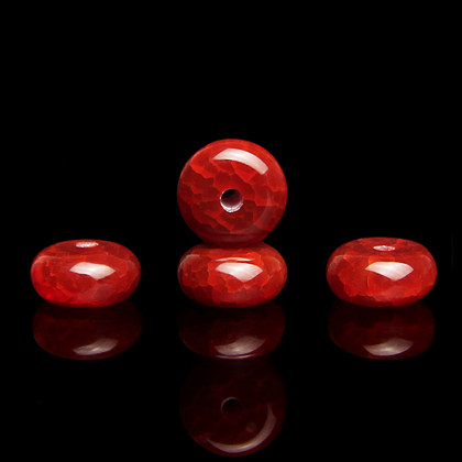 福瑞堂冰花红龙纹玛瑙散隔珠垫隔片DIY佛珠手串配珠配饰品算盘珠,淘宝优惠券,粉丝福利购,淘宝优惠卷