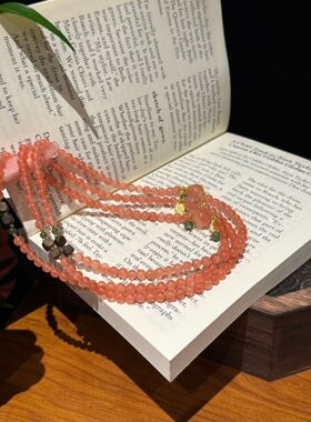 天然南红玛瑙手链女款双圈5mm手串饰品礼物送女友闺蜜生日礼物