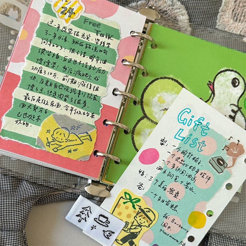 卓大王【色系m5/a7内页便签】替芯a8素材纸手帐双面印刷文艺日系 - 图1