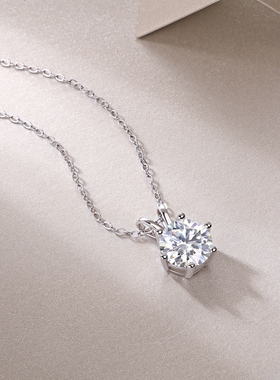 S925银莫桑钻女款项链