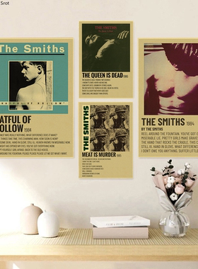 Rock Band The Smiths Retro Vintage Poster The Queen Is Dead