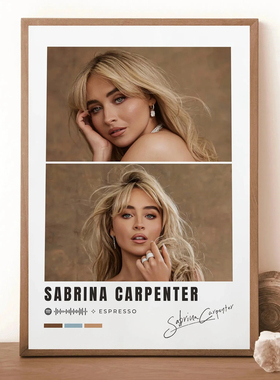 Popular Singer Sabrina Carpenter Portrait Goddess Art Poster