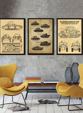WW2 Tank Poster World War II Tank Encyclopedia Kraft Prints