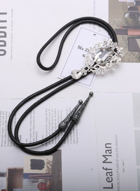 日韩商务正装版bolo tie波洛领带男士结婚衬衫女领结绳项链饰品