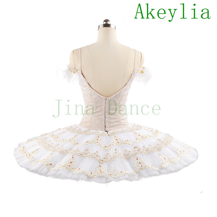 Akeylia浅杏色专业芭蕾舞裙国际比赛表演出服量身定制Ballet tutu-图1