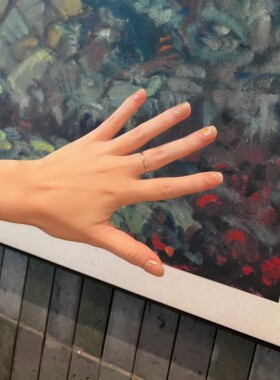 小清新穿戴甲短方圆裸色贝壳HC纯手工简约大气日常持久短款美甲