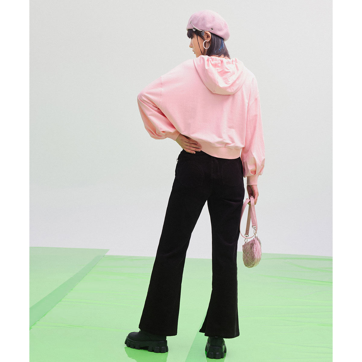 【樱桃小丸子联名】太平鸟高腰休闲裤 太平鸟休闲裤