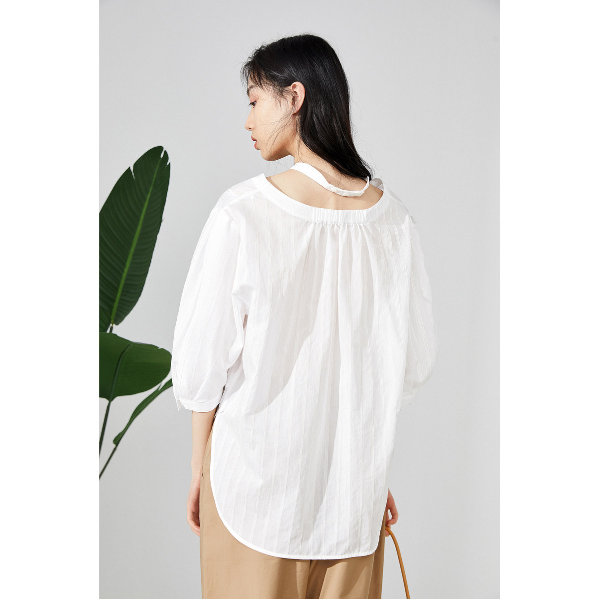 【商场同款】太平鸟优雅感2020衬衫 太平鸟普埃拉衬衫