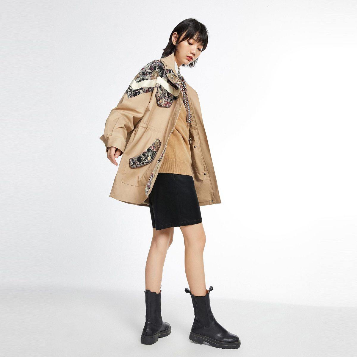 【商场同款】太平鸟2020秋冬新款风衣 太平鸟风衣