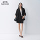 PEACEBIRD 26 ໃໝ່ silhouette straight lapel collar suit black with adjustable cuff button tabs slim coat for women