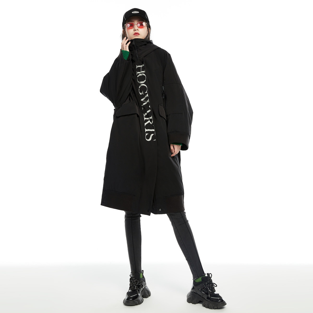 【哈利波特联名】太平鸟长款羽绒服 太平鸟喜之乐羽绒服