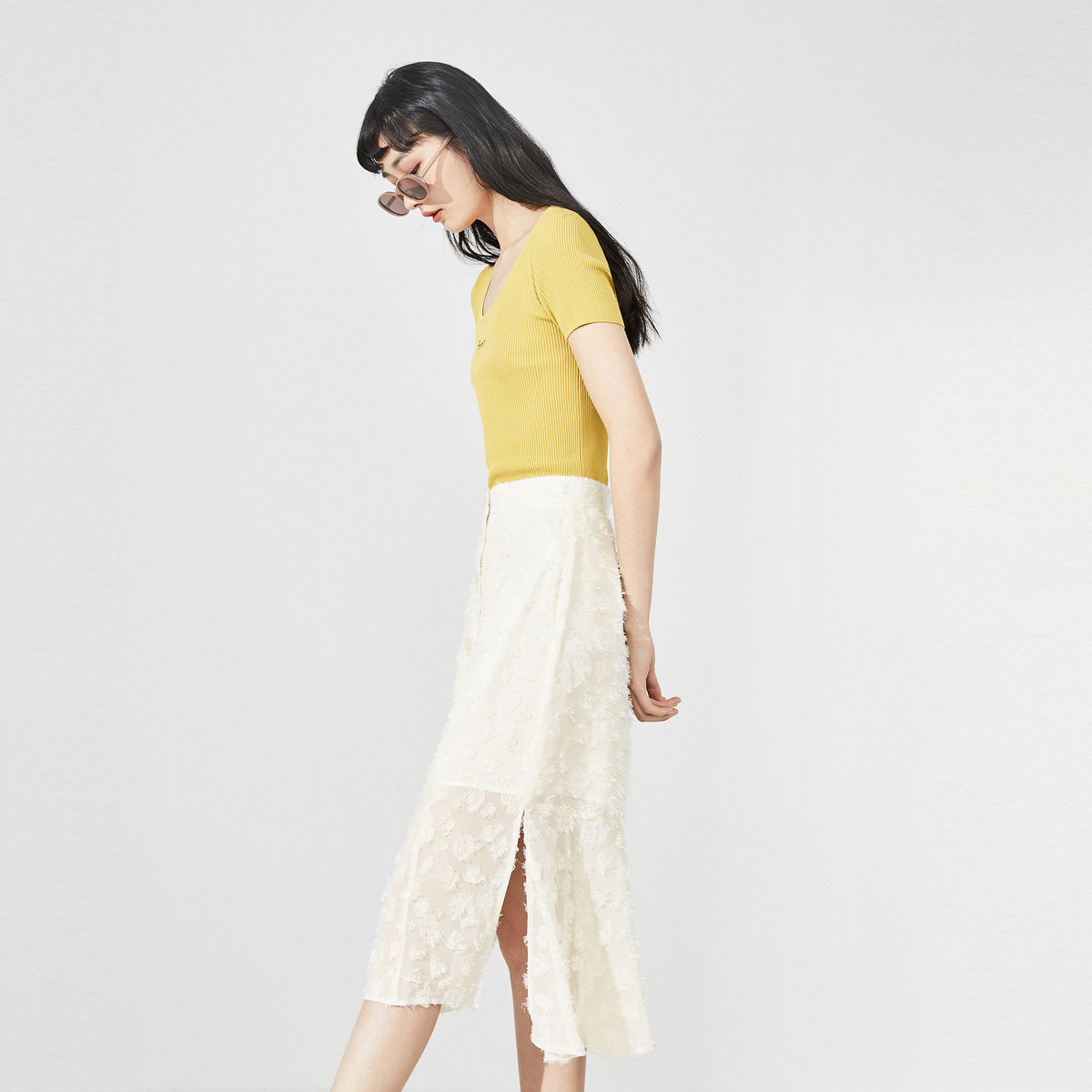 【商场同款】太平鸟优雅女士夏半身裙 太平鸟普埃拉半身裙