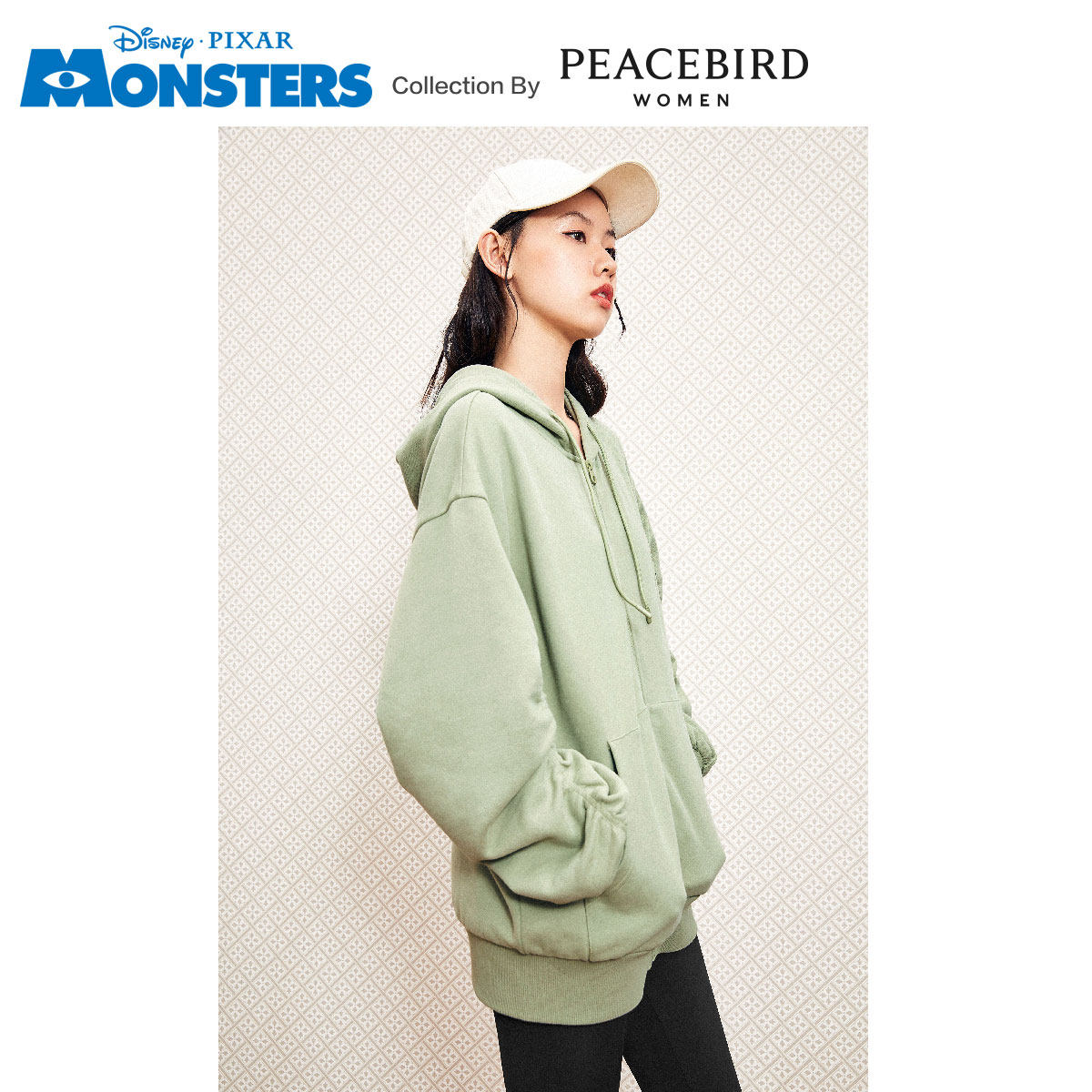 1【怪兽大学联名】太平鸟宽松卫衣 太平鸟卫衣/绒衫