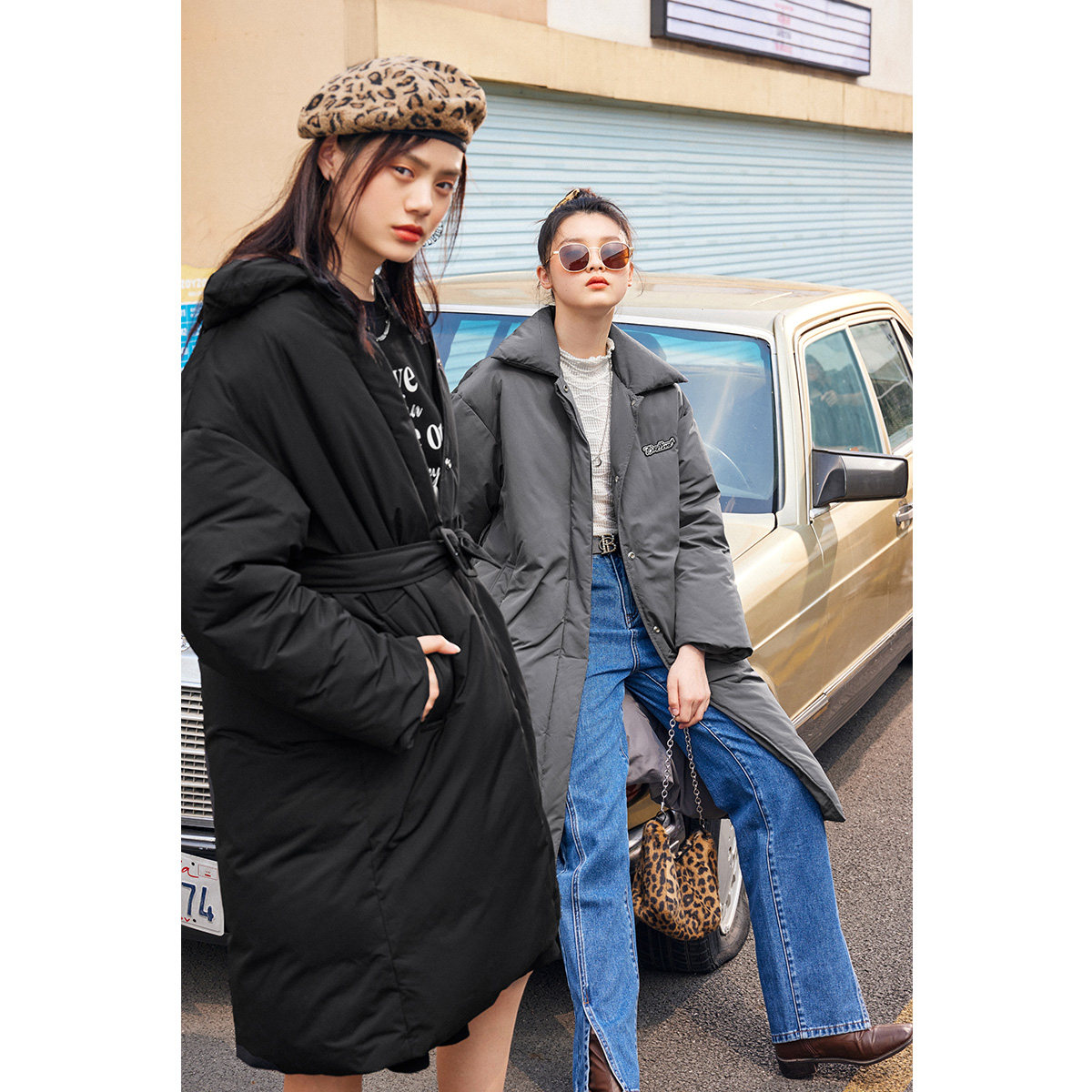 太平鸟中长款女2020新款长白鸭绒 太平鸟喜之乐羽绒服