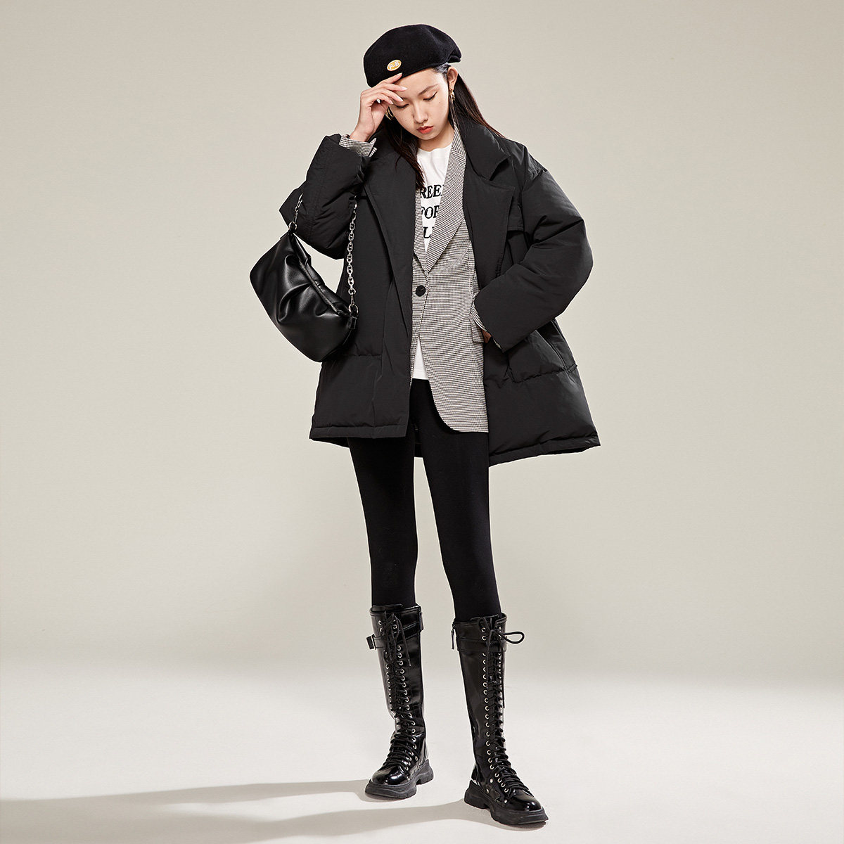 太平鸟2020秋冬新款中长款潮羽绒服 太平鸟羽绒服