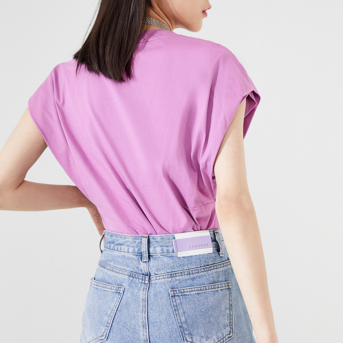 太平鸟2020夏季新款廓形针织衫t恤 太平鸟喜之乐T恤