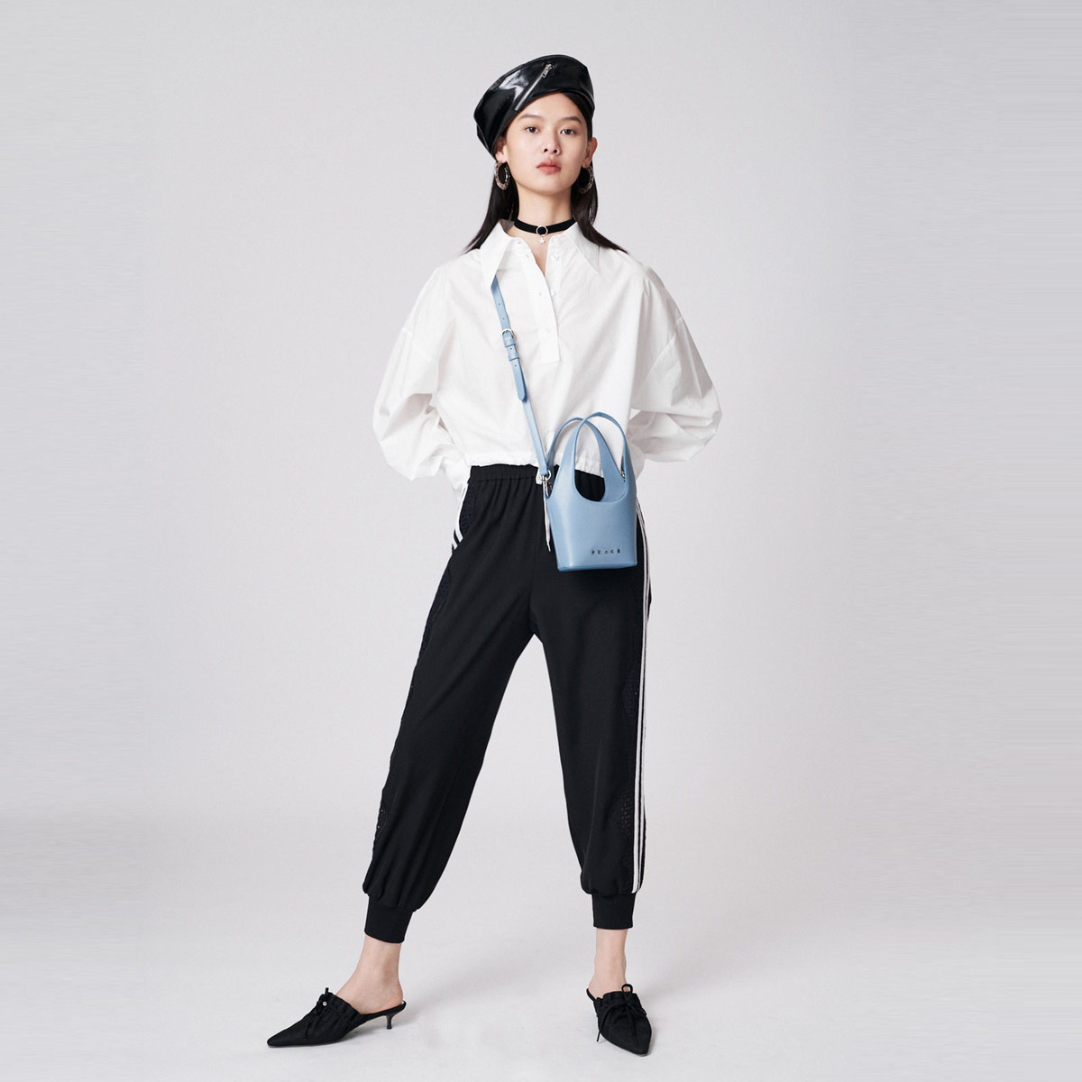 太平鸟时尚抽绳2020秋季新款衬衣 太平鸟喜之乐衬衫