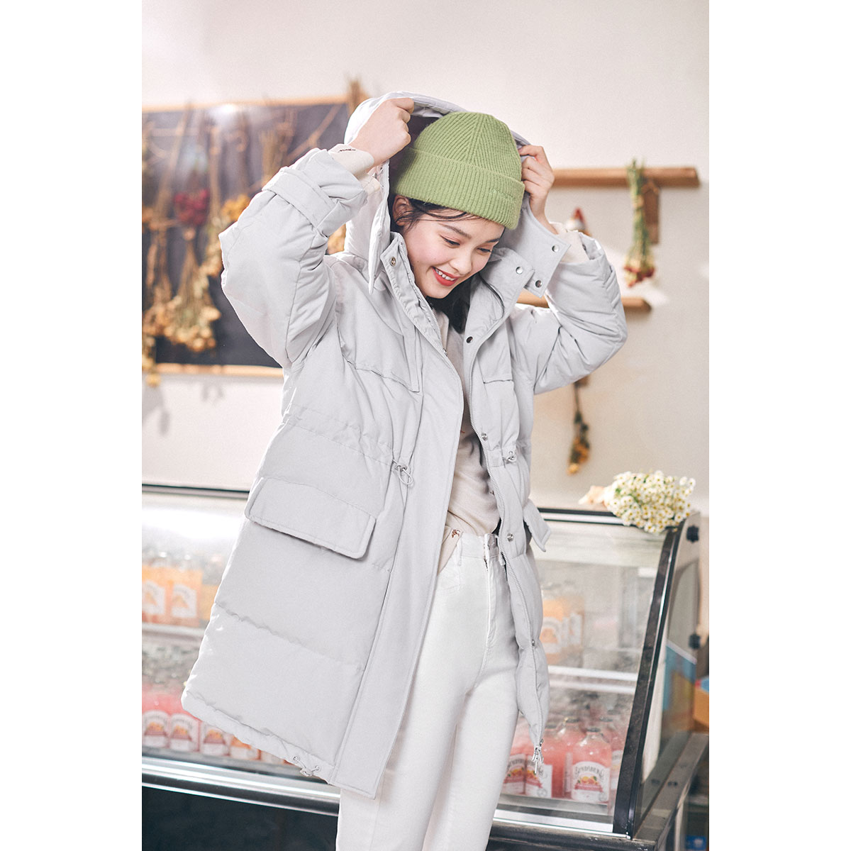 【专柜价1699】太平鸟女2021羽绒服 太平鸟广仁羽绒服