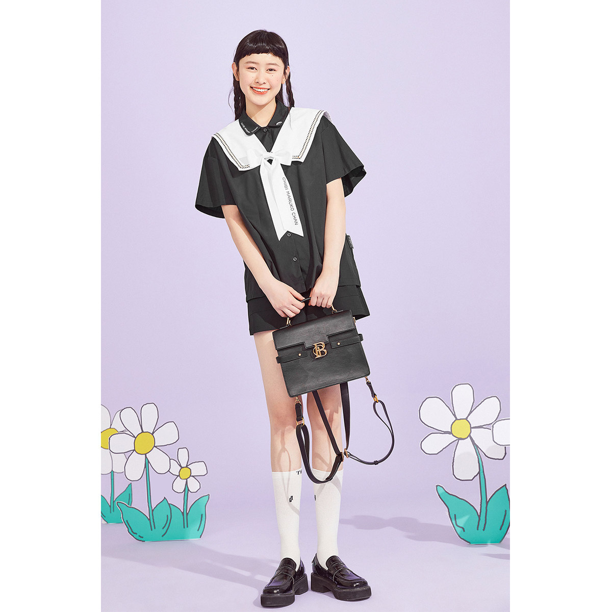 【樱桃小丸子联名】太平鸟学院风衬衫 太平鸟衬衫