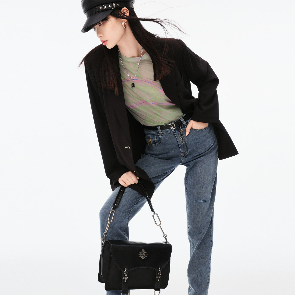 【商场同款】太平鸟女士时尚针织衫 太平鸟广仁卫衣/绒衫