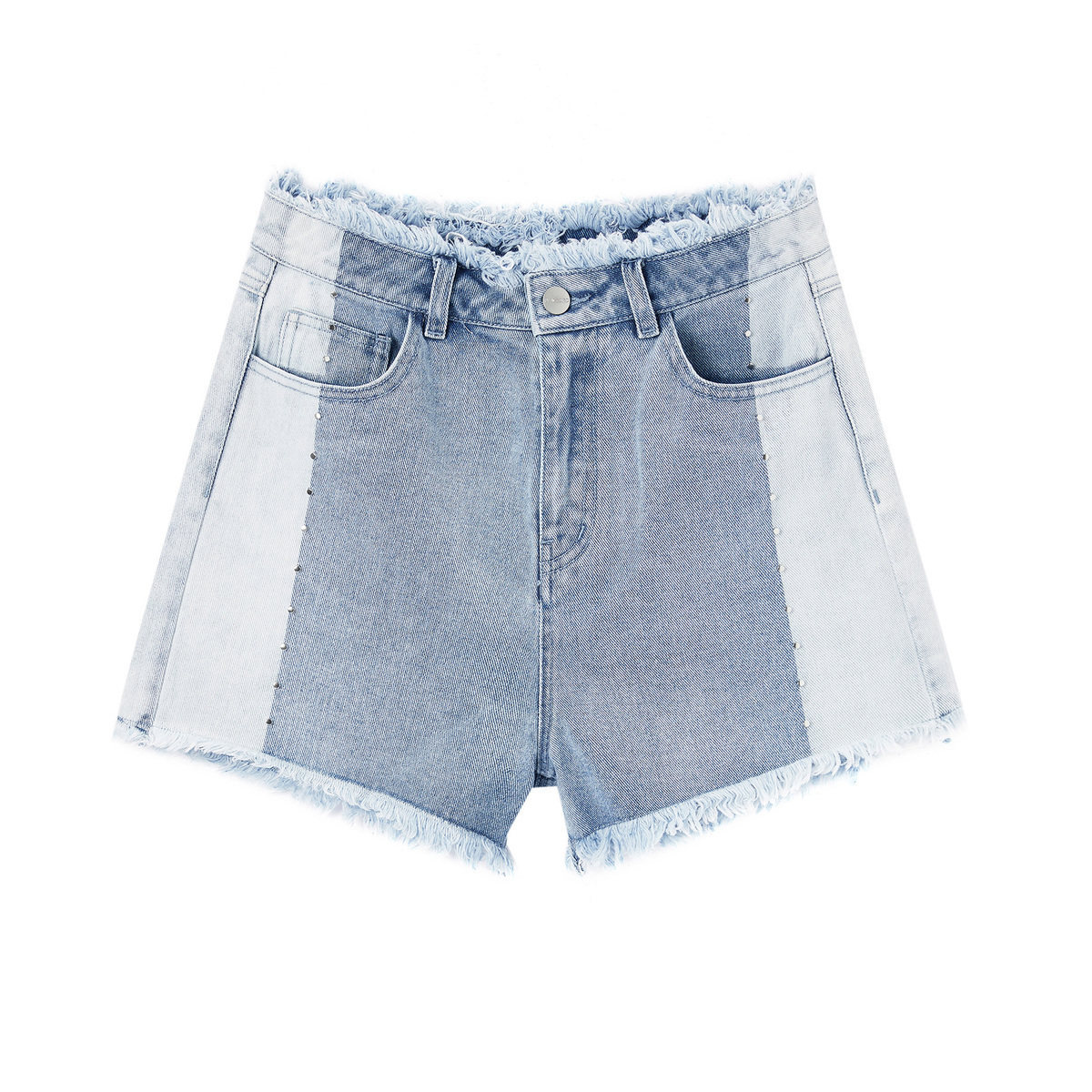 太平鸟2020夏季新款铆钉撞色短裤 太平鸟喜之乐牛仔裤