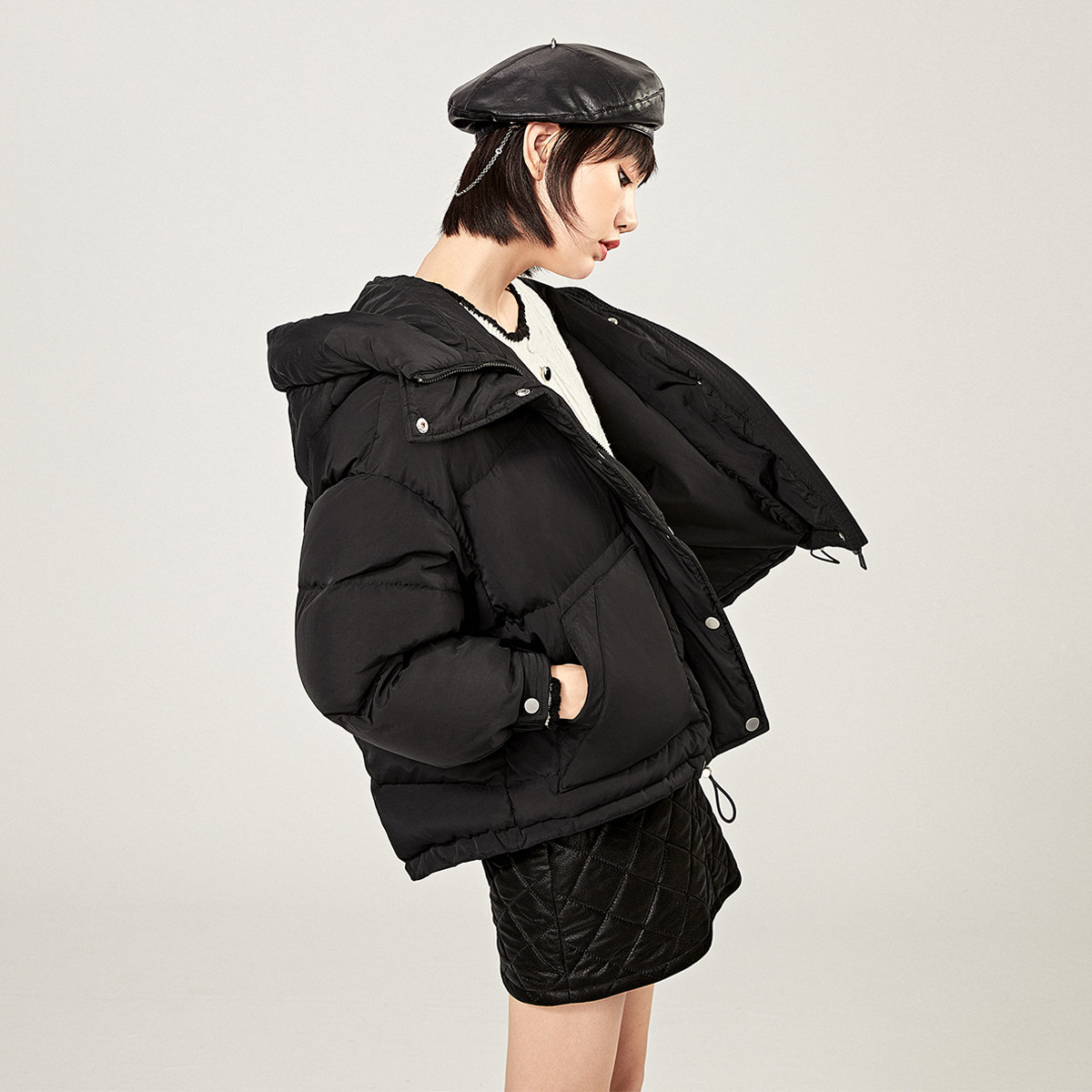 太平鸟短款面包服2020新款羽绒服 太平鸟羽绒服