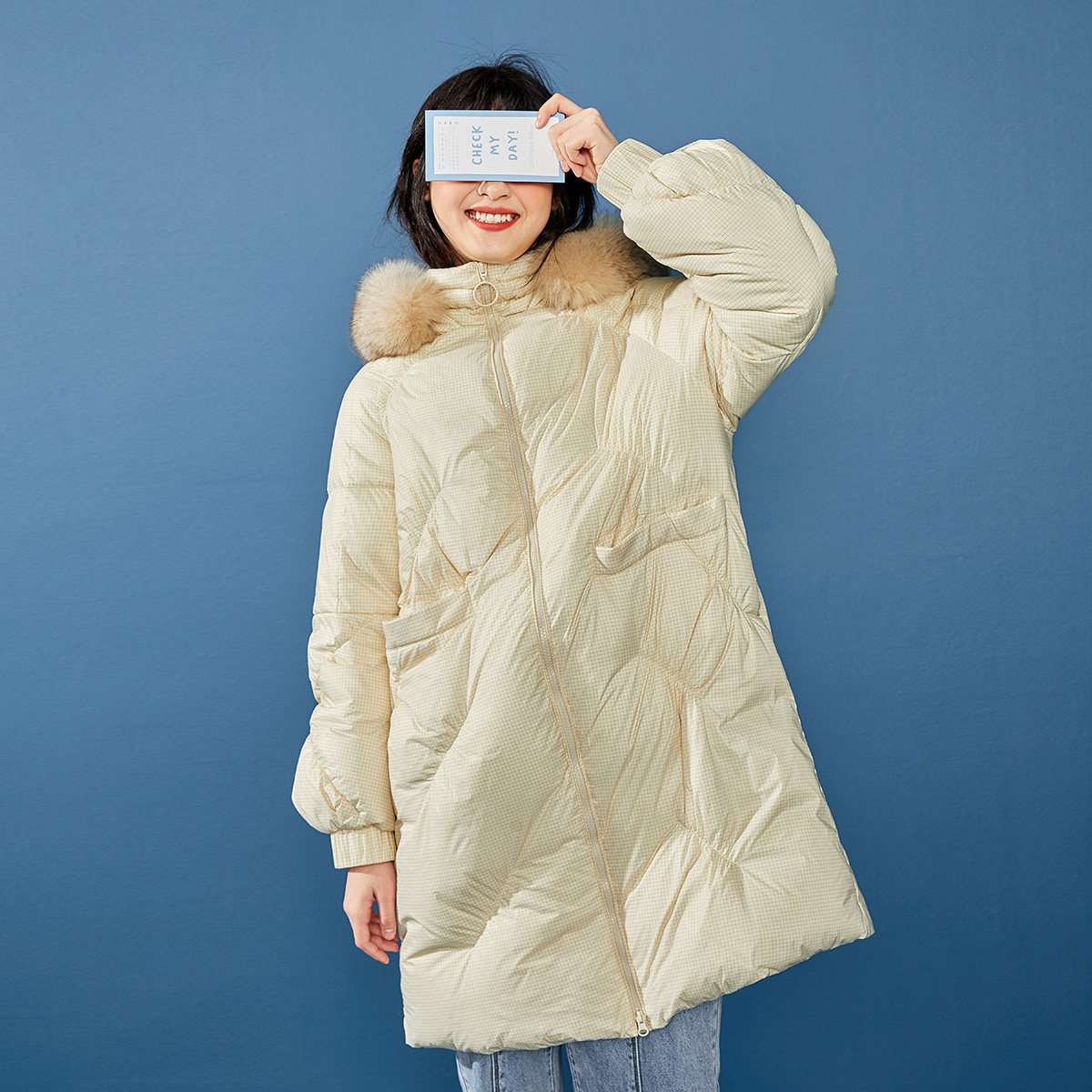 【反季特卖】太平鸟中长款女羽绒服 太平鸟广仁羽绒服