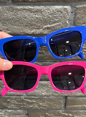 方形蓝色墨镜网红时尚个性眼镜